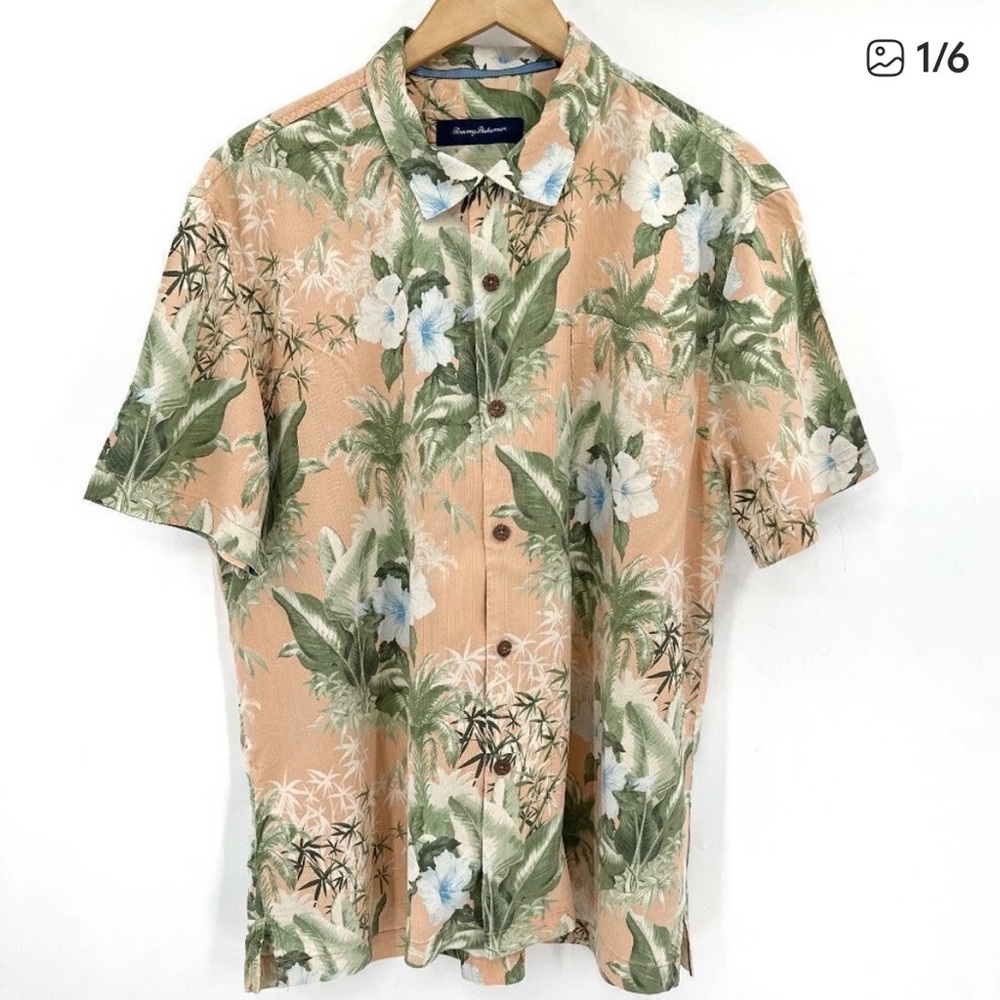 Tommy Bahama Tropical Short Sleeve Button Down Shirt XL